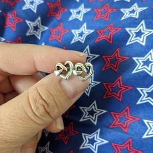 James Avery heart knot earrings